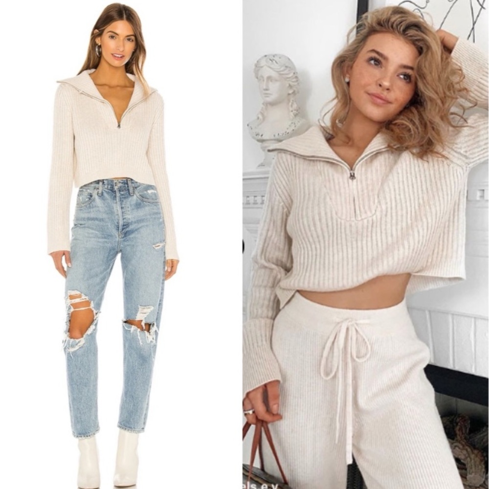 $148 TULAROSA RIB KNIT HENLEY LOVERS FRIENDS JOAH BROWN FRANKIE SHOP JACQUEMUS
